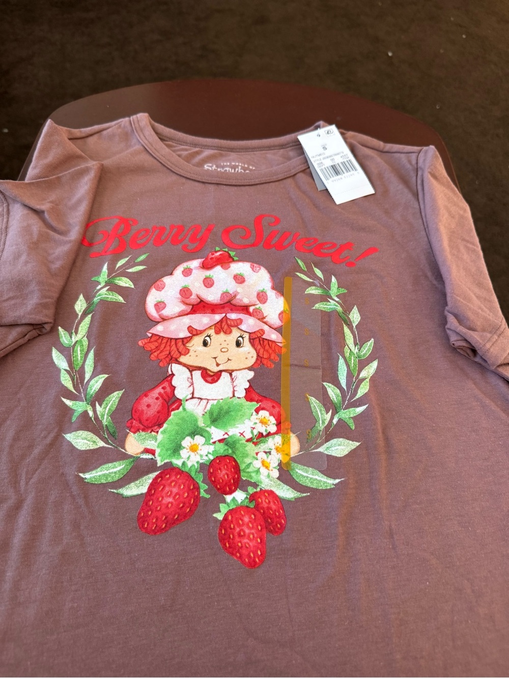 Strawberry Graphic Tee - Mauve "Berry Sweet"